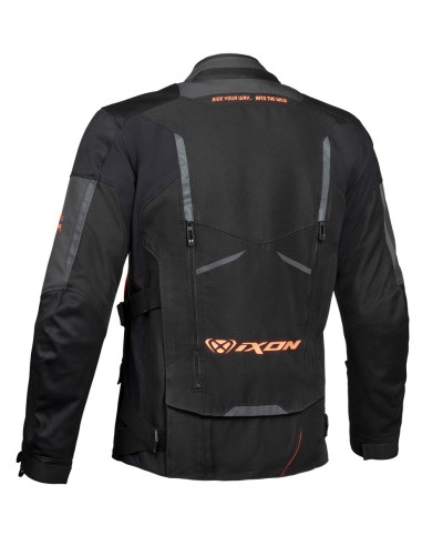 IXON RAGNAR JACKE SCHWARZ ANTHRAZIT ORANGE