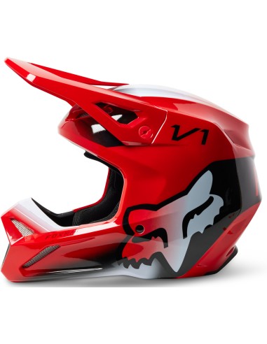 FOX V1 TOXSYK HELMET FLUORESCENT RED