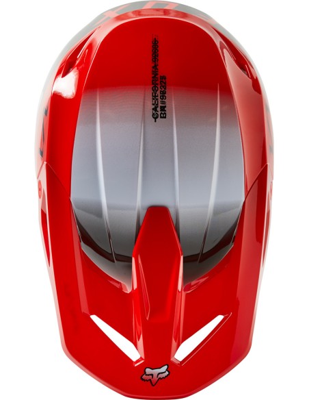 FOX V1 TOXSYK HELMET FLUORESCENT RED