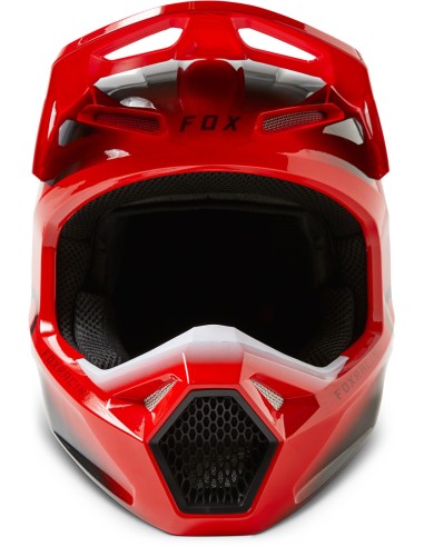 FOX V1 TOXSYK HELMET FLUORESCENT RED