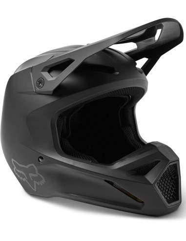 FOX V1 SOLID MATTE BLACK HELMET