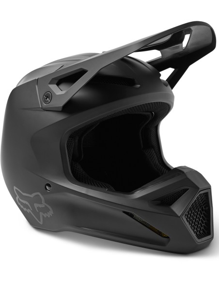 FOX V1 SOLID MATTSCHWARZER HELM