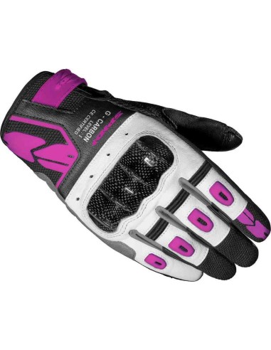 SPIDI G-CARBON GUANTES DE MUJER NEGRO FUCSIA