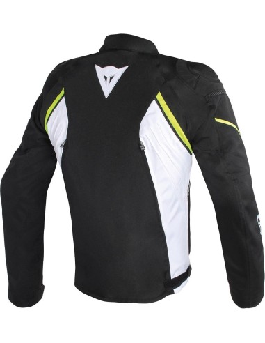 DAINESE AVRO D2 TEX JACKET BLACK WHITE YELLOW FLUO