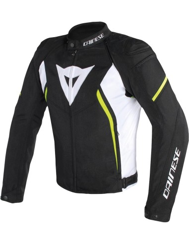 DAINESE AVRO D2 TEX JACKET BLACK WHITE YELLOW FLUO