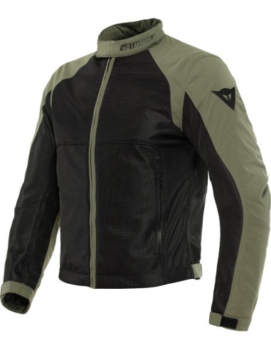 CHAQUETA DAINESE SEVILLA AIR TEX NEGRA/HOJA DE UVA