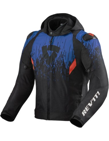 REV'IT QUANTUM 2 H2O JACKET BLACK BLUE