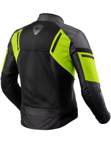 CHAQUETA REV'IT GT-R AIR 3 NEGRO AMARILLO NEÓN