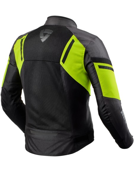 CHAQUETA REV'IT GT-R AIR 3 NEGRO AMARILLO NEÓN
