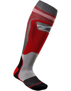 ALPINESTARS MX PLUS-1 SOCKEN ROT GRAU