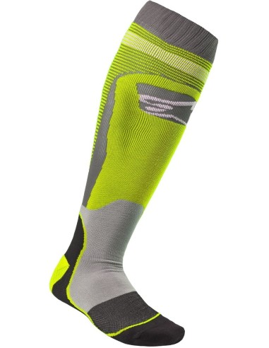 CHAUSS CHAUSSETTES ALPINESTARS MX PLUS-1 JAUNE GRIS