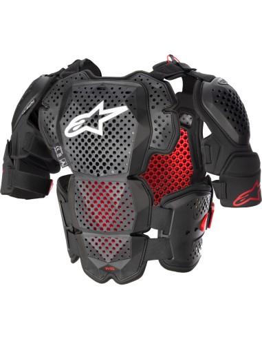 ALPINESTARS A-10 V2 FULL CHEST BIB BLACK RED