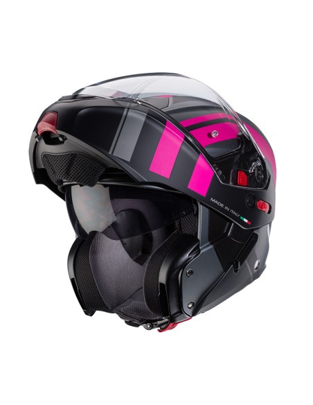 CABERG HORUS X ROAD GRAU SCHWARZ FUCHSIA HELM
