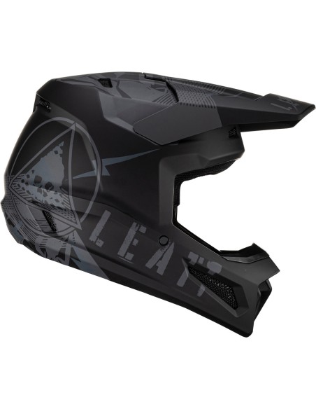 CASCO LEATT MOTO 2.5 V23 STEALTH NEGRO