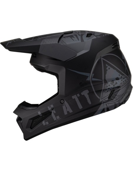 LEATT MOTO 2.5 V23 STEALTH SCHWARZ HELM