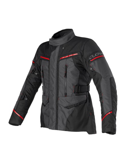 WOMEN'S CLOVER STORM 4 WP JACKET RED GRAPHITE