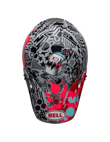 BELL MX-9 MIPS TAGGER HELMET SPLATTER GLOS RED GRAY