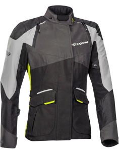 CHAQUETA SEÑORA IXON BALDER WP NEGRO GRIS AMARILLO