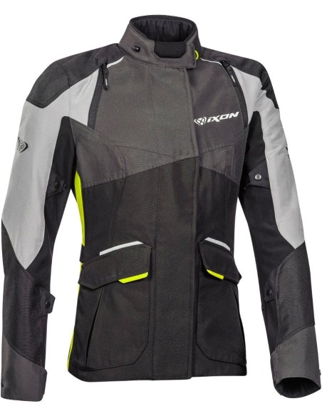 GIACCA DONNA IXON BALDER WP NERO GRIGIO GIALLO