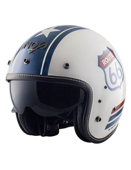NOS NS-1F ROUTE HELMET WHITE BLUE
