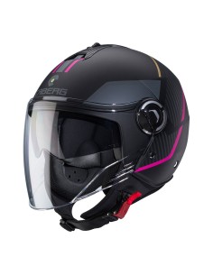 CABERG RIVIERA V4X GEO MATT SCHWARZ FUCHSIA HELM