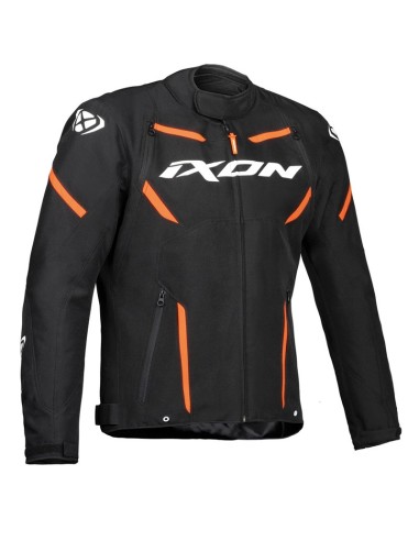 IXON STRIKER JACKET BLACK WHITE ORANGE