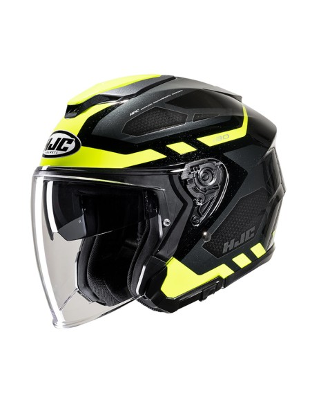 CASQUE HJC I 30 ATON NOIR JAUNE