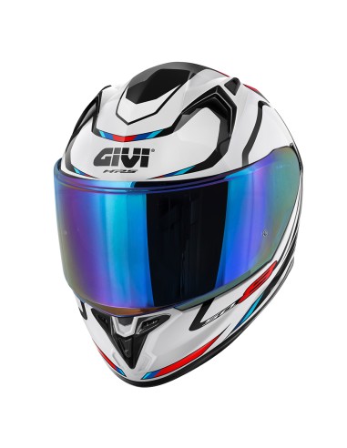 GIVI 50.8 MACH1 HELMET WHITE BLACK RED
