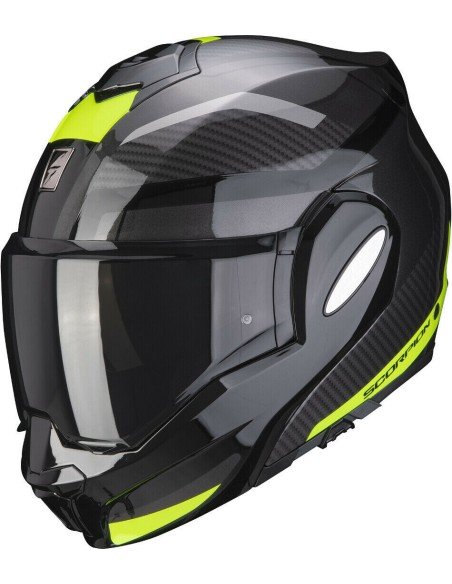CASCO MODULARE SCORPION EXO TECH TRAP NERO GIALLO