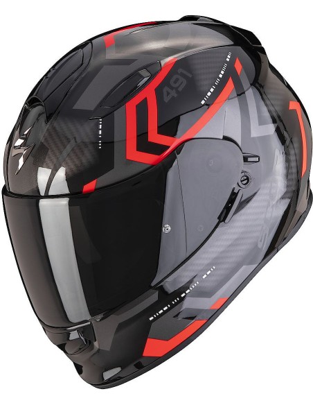 SCORPION EXO 491 SPIN BLACK RED HELMET