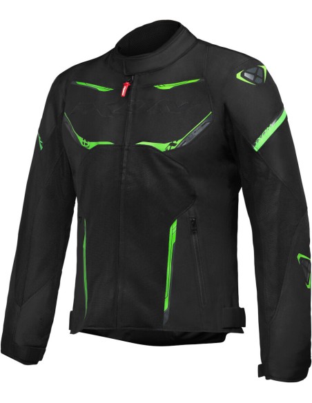 IXON STRIKER AIR JACKET BLACK ANTHRACITE GREEN