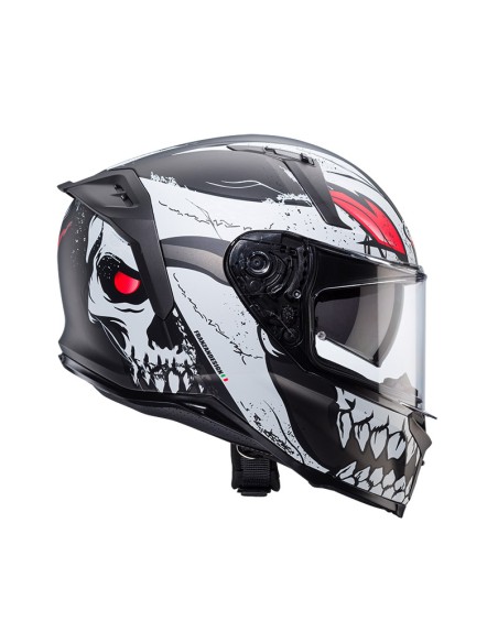 CASCO CABERG AVALON X PUNK MATT GREY WHITE RED