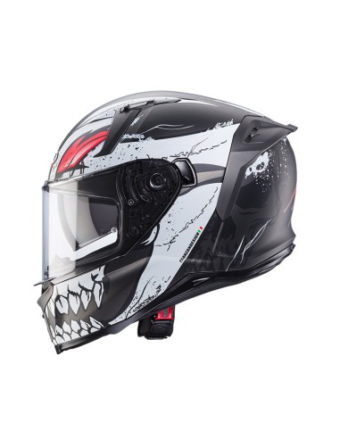 CASCO CABERG AVALON X PUNK MATT GREY WHITE RED