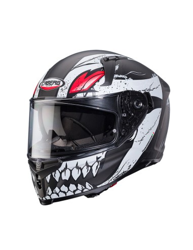 CABERG AVALON X PUNK MATT GRAU WEISS ROT HELM