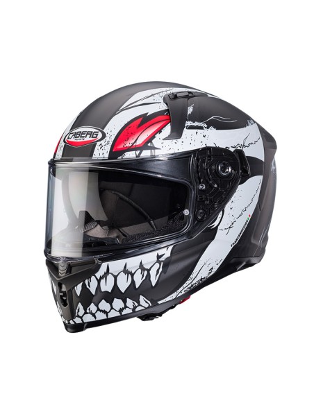 CABERG AVALON X PUNK MATT GRAU WEISS ROT HELM
