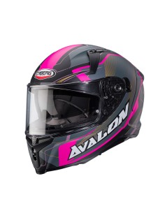 CASCO CABERG AVALON X OPTIC NEGRO MATE GRIS FUCSIA