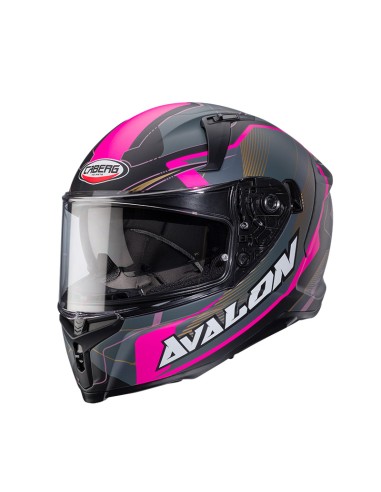 CABERG AVALON X OPTIC MATT BLACK GREY FUCHSIA HELMET
