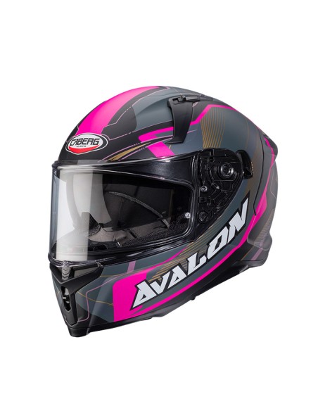 CABERG AVALON X OPTIC MATT BLACK GREY FUCHSIA HELMET