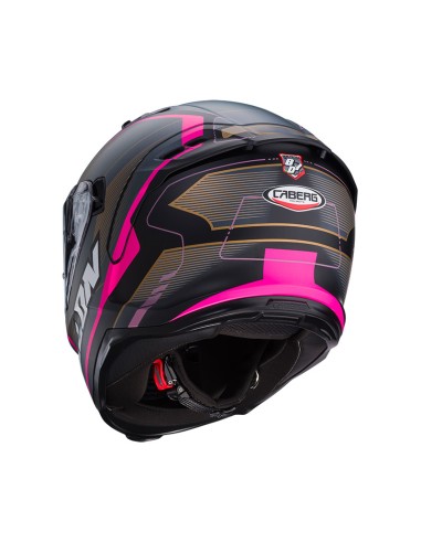 CABERG AVALON X OPTIC MAT BLACK GREY FUCHSIA HELMET
