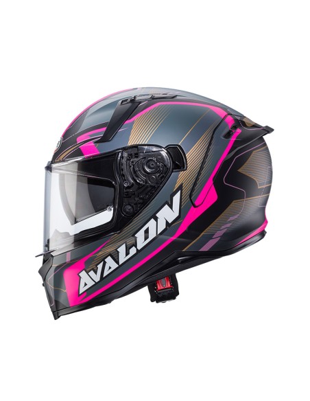 CABERG AVALON X OPTIC MAT BLACK GREY FUCHSIA HELMET