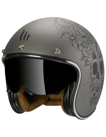 MT LE MANS 2 SV TOTENKOPF & ROSEN MATT GRAU HELM