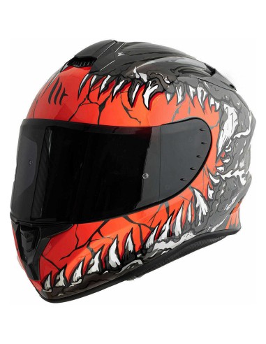 CASQUE MT TARGO KRAKEN GREY RED HELMET