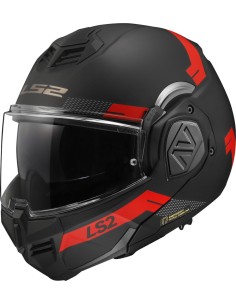 CASCO LS2 FF906 ADVANT BEND NEGRO MATE ROJO