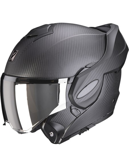 SCORPION EXO TECH EVO CARBON SOLID MAT BLACK HELMET