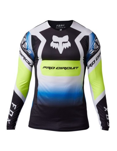 MAILLOT FOX PRO CIRCUIT FLEXAIR FOYL NEGRO BLANCO