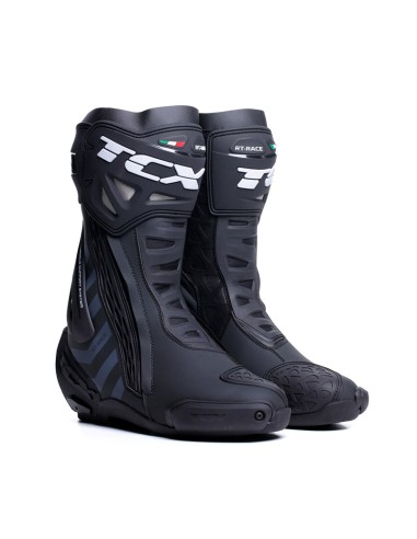 BOTTES TCX RT RACE NOIR GRIS FONCÉ