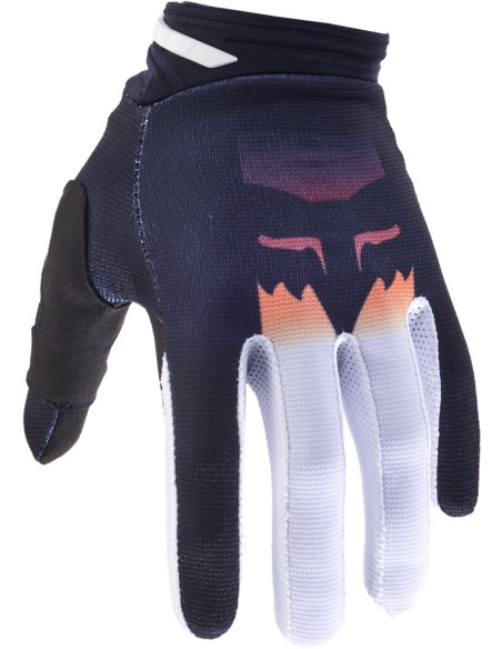 GUANTES FOX 180 FLORA NEGROS