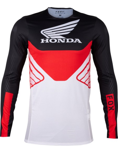 MAILLOT FOX FLEXAIR HONDA 24 NEGRO BLANCO