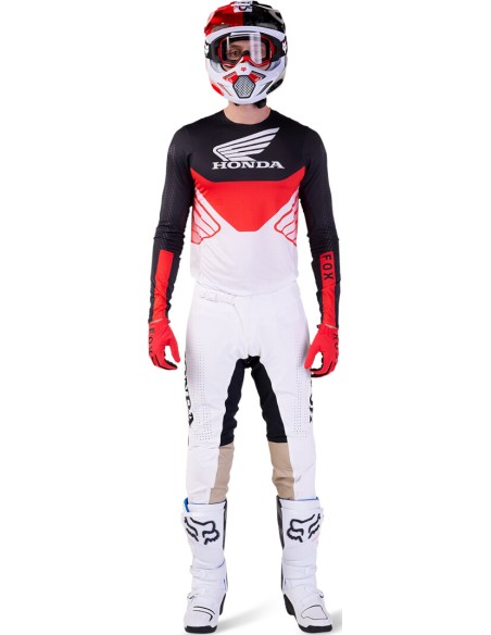 FOX FLEXAIR HONDA 24 TRIKOT SCHWARZ WEISS