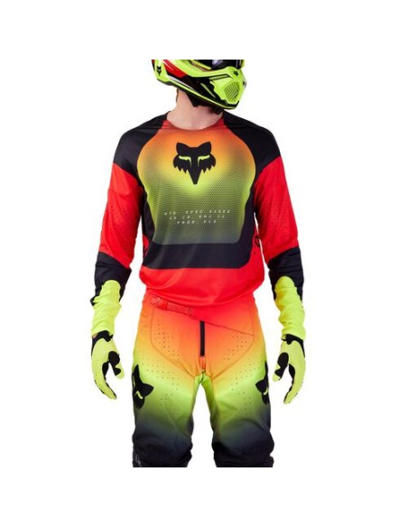 MAILLOT FOX 360 REVISE ROUGE JAUNE